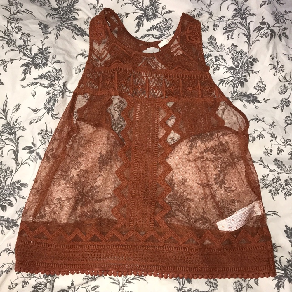 Lace tank top